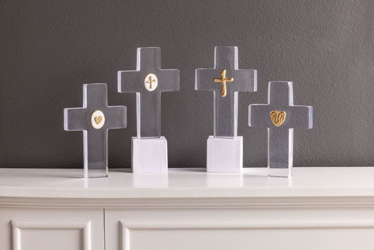 Intaglio Heart Cross