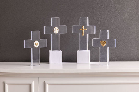 Gold Heart Cross