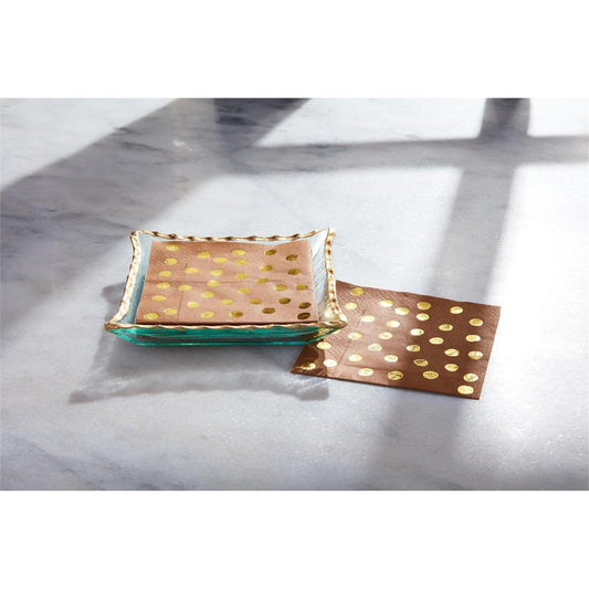 Gold Edge Napkin Caddy Set