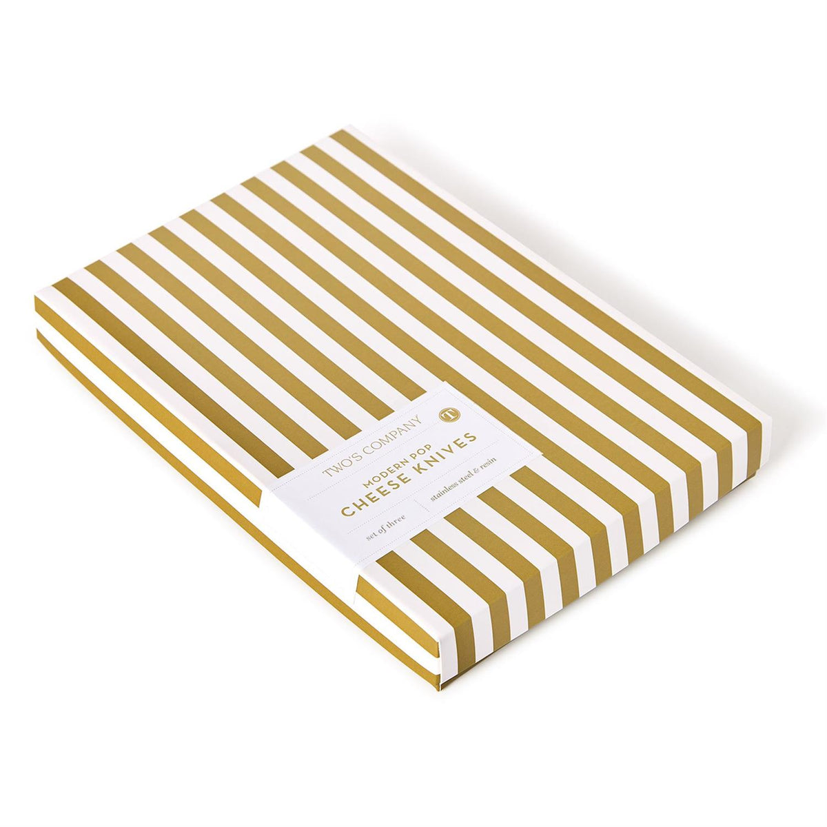 White Beaded Cheese Knives in Gift Box