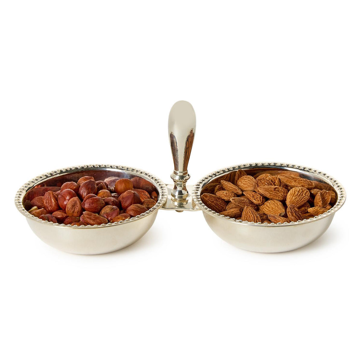 Silver Two Section Tidbit Serving Dish