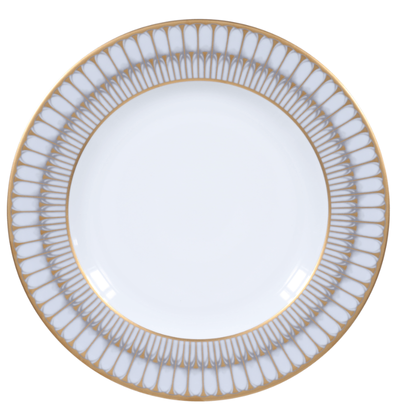 Arcades Grey/Gold Dinner Plate