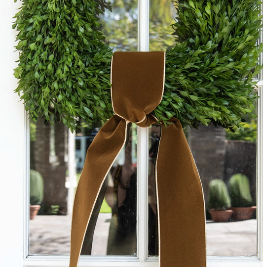 Chocolate Brown Suede Ribbon - 4"