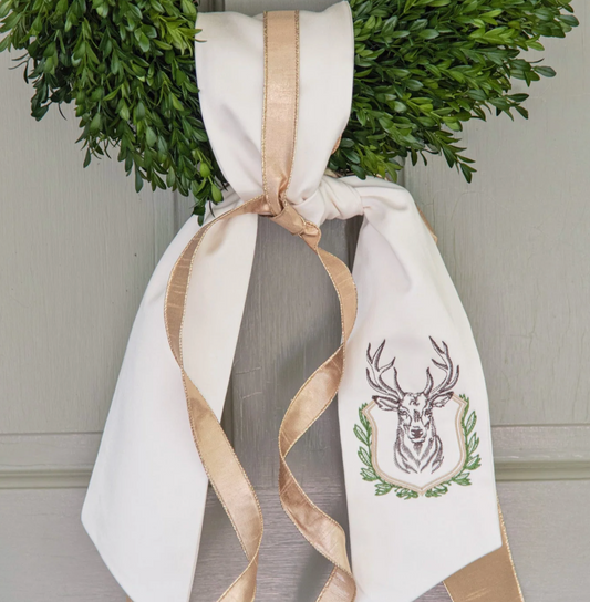 Mounted Stag Wreath Sash-Long