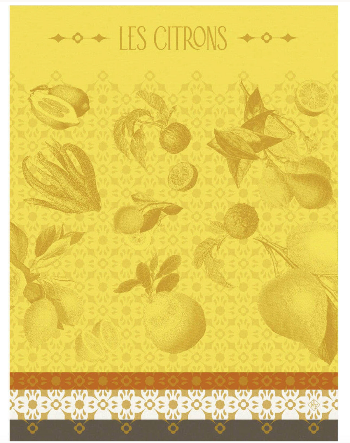 La Beaute Du Zeste Yellow Tea Towel