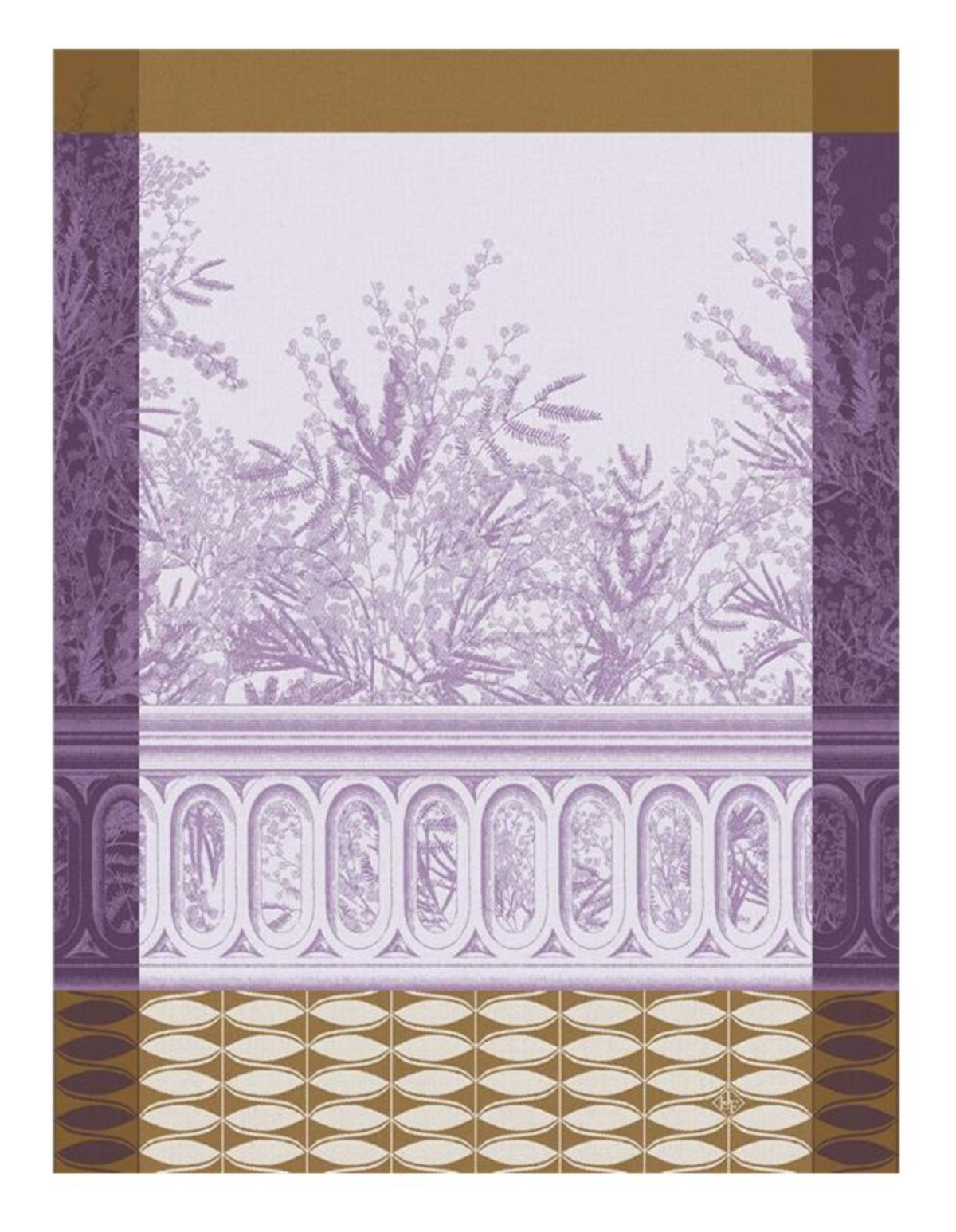 Riviera Mimosa Purple Tea Towel