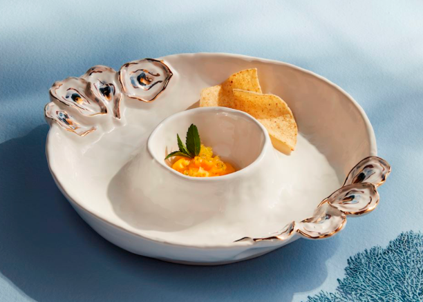 Oyster Chip & Dip Server