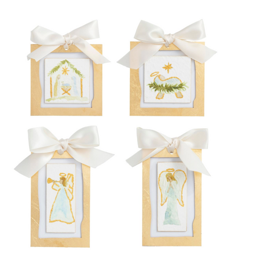 Baby Jesus Gold Painted Acrylic Ornament