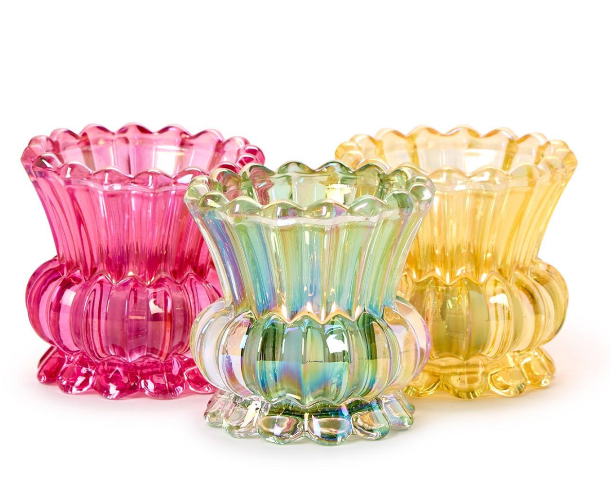 Colored Glass Tealight Holder
