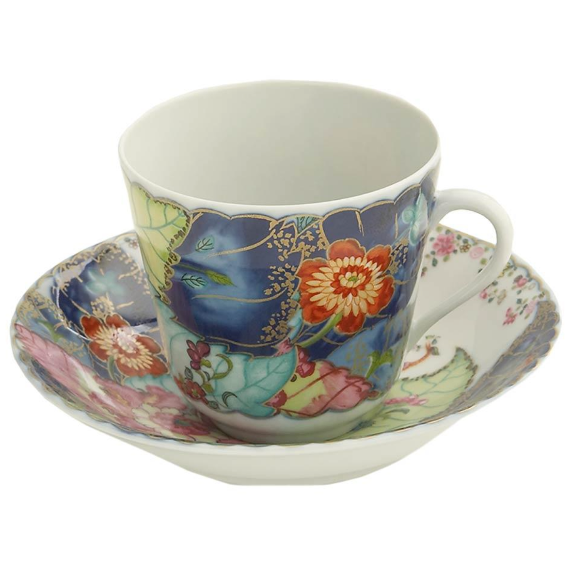 Tobacco Leaf Tea Cup & Saucer