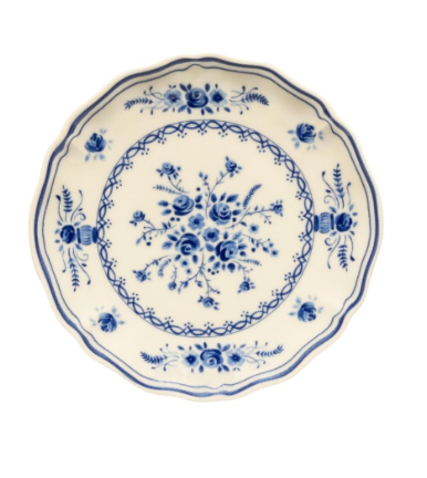 Villa Appetizer Plate-Beige/Blue