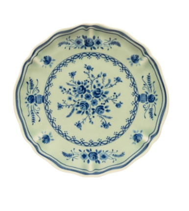 Villa Appetizer Plate-Olive/Blue
