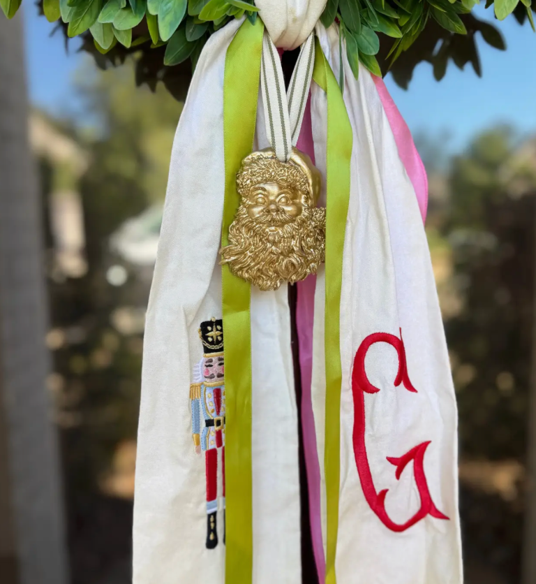 Santa Wreath Ornament