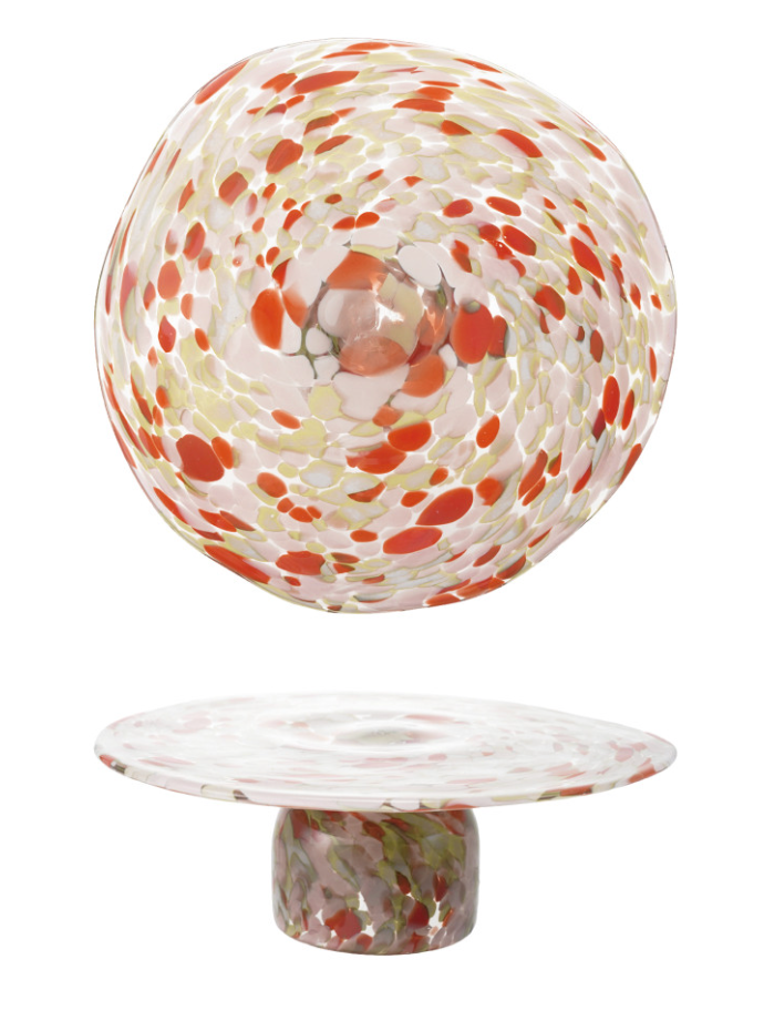 Confetti Glass Pedestal