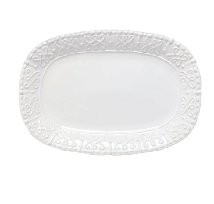 Historia Paper White Sm Oval Platter