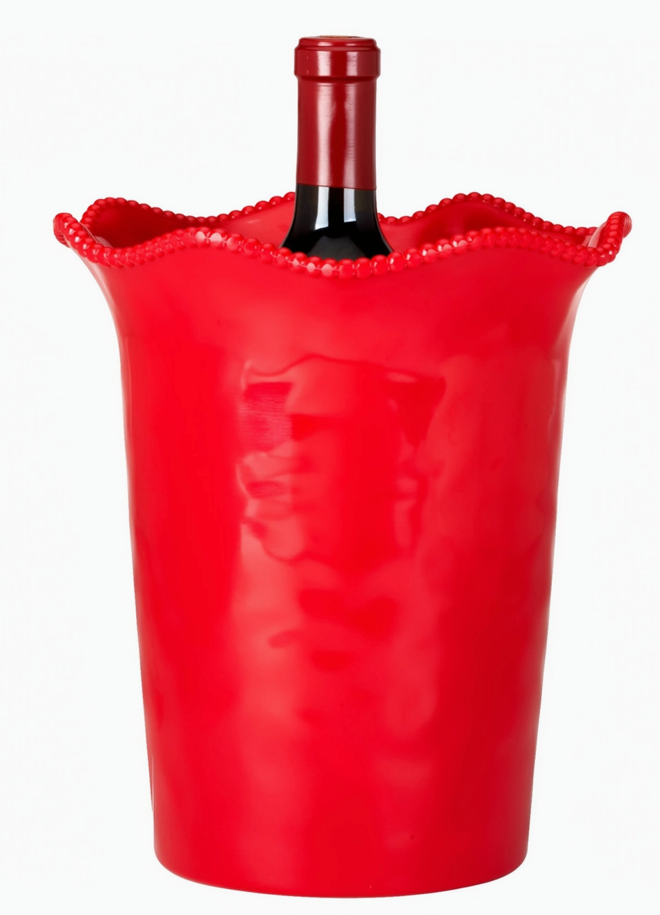Red Melamine Wine Cooler