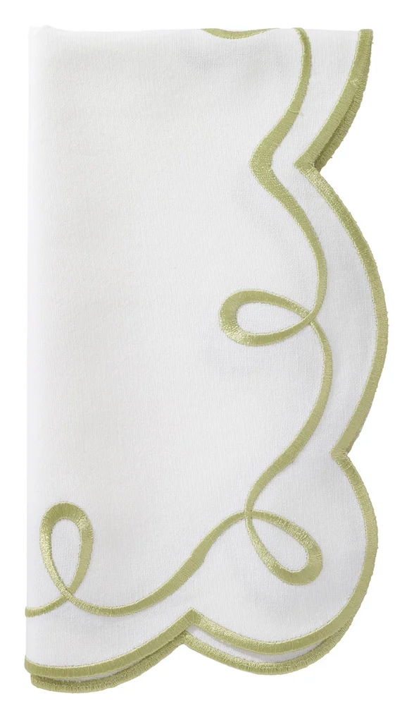 Ribbon twirl willow napkin p/4