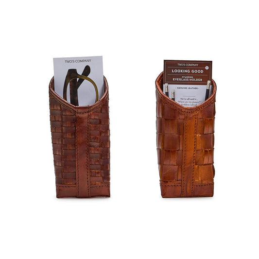 Chestnut Woven Leather Eyeglass