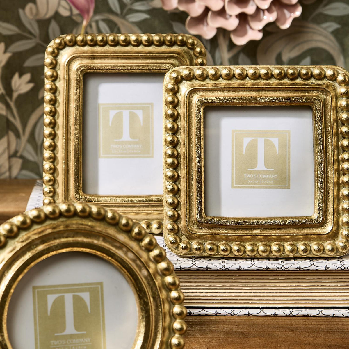 Beaded Texture Gold Frame