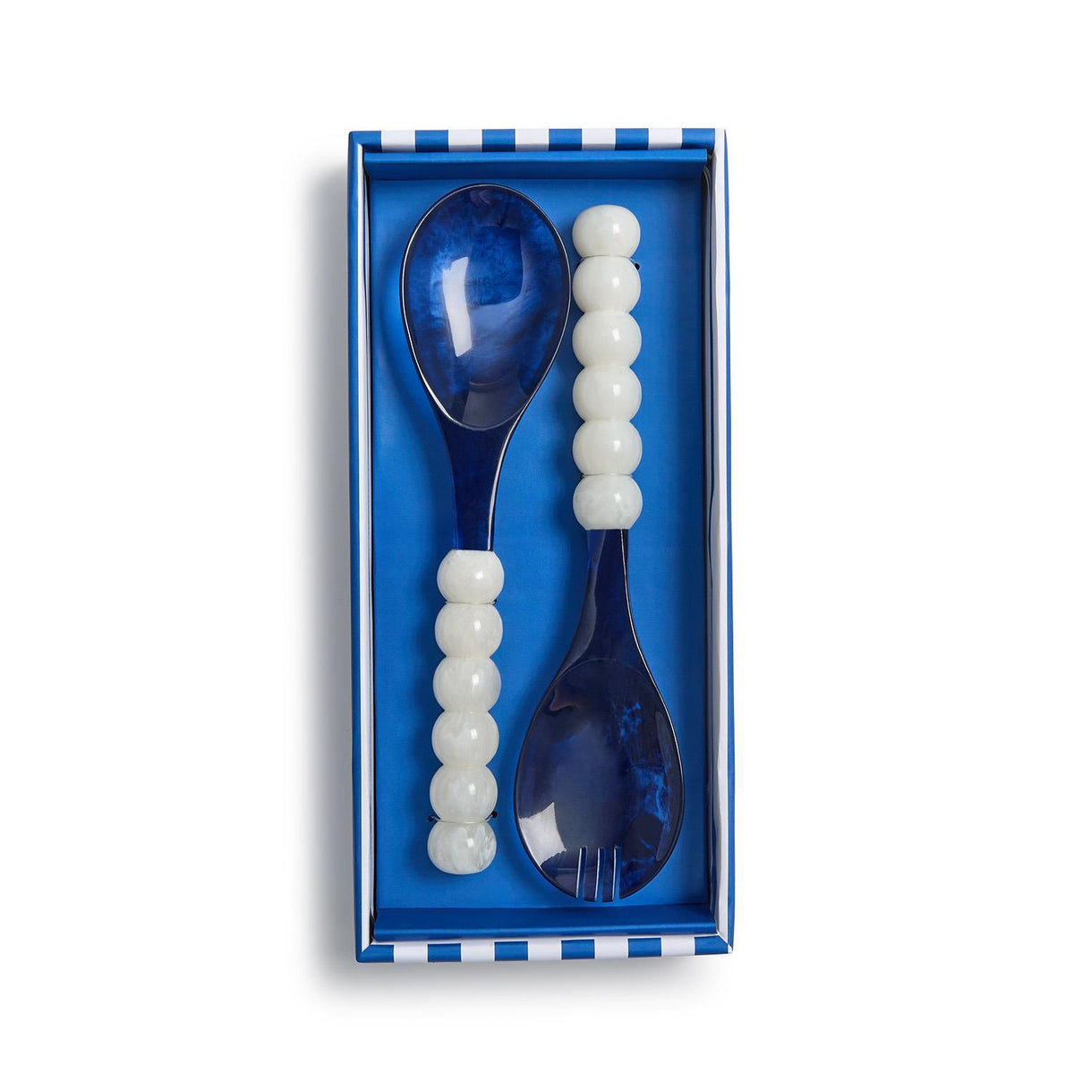 Blue and White Salad Serving Set in Gift Box