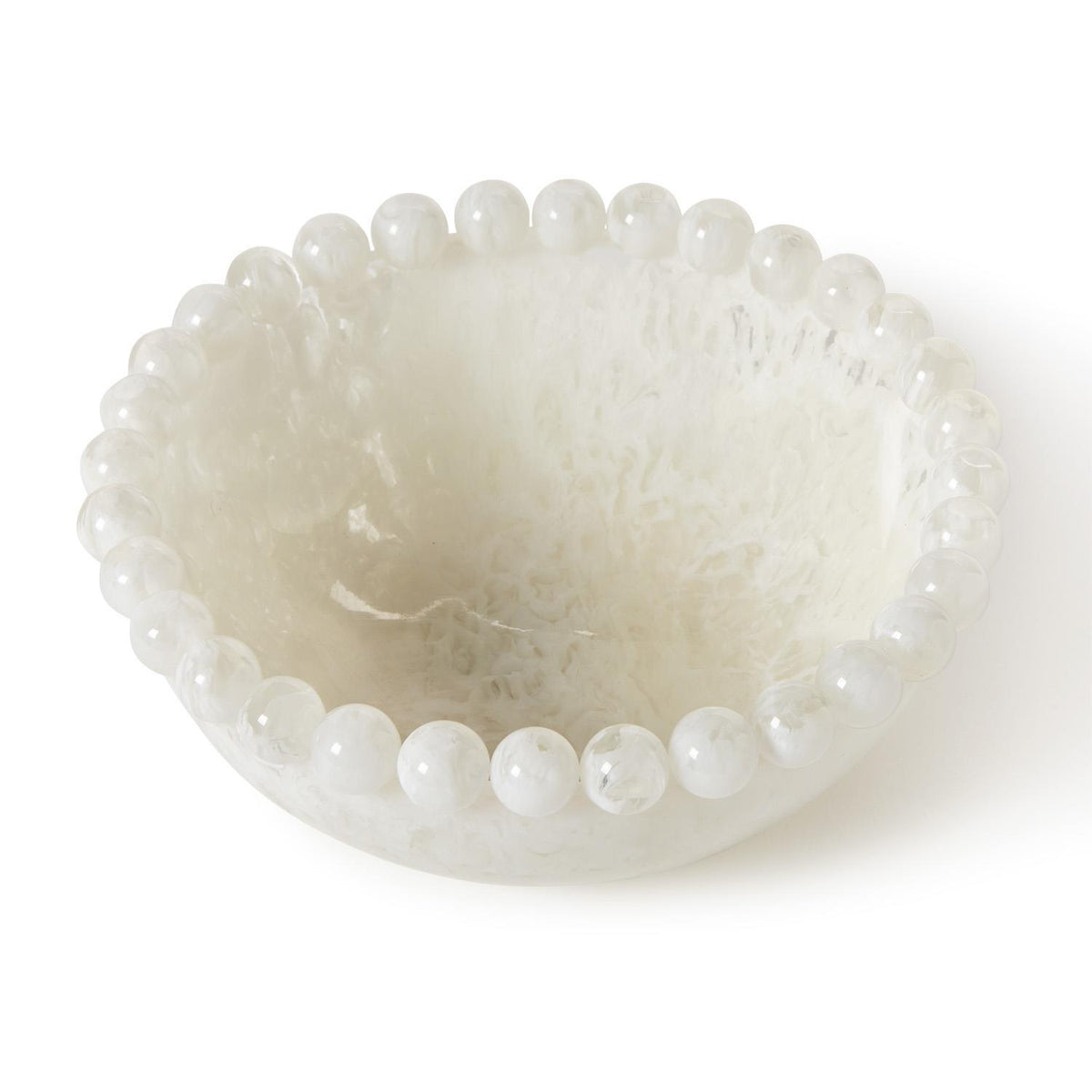 White Beaded Rim Bowl
