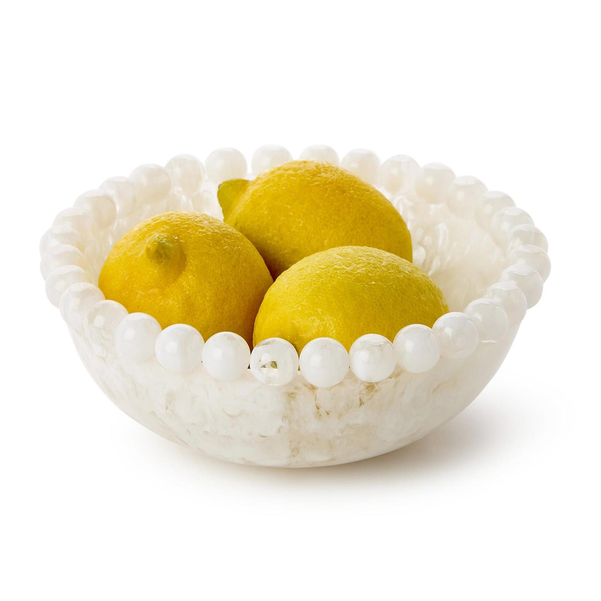 White Beaded Rim Bowl