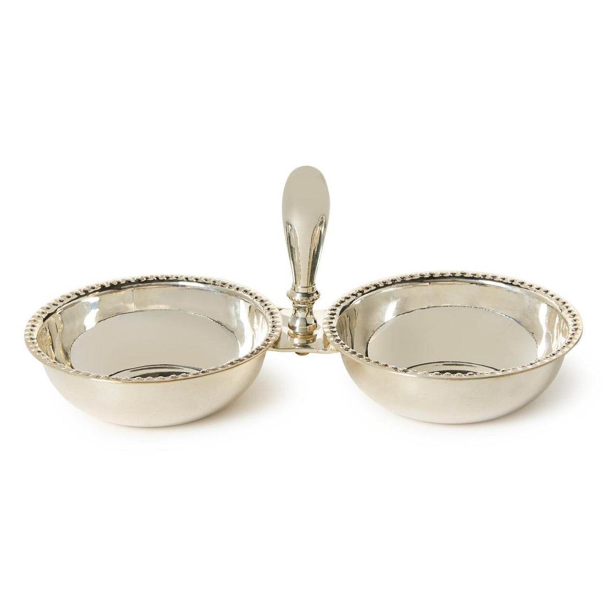 Silver Two Section Tidbit Serving Dish