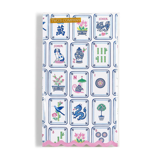 Mahjong Scalloped Paper Napkin Dinner