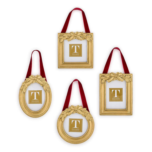 Holly Leaves Hanging Frames s/4