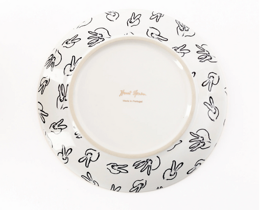 Rabbit Run Accent Plate With Gold Rim