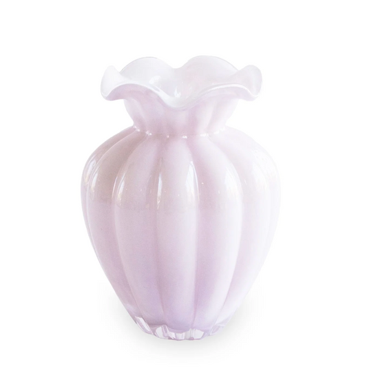 BB Vento Glass Med Vase - Camellia