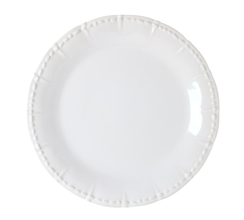 Historia Paperwhite Dinner Plate-Paperwhite : 11"