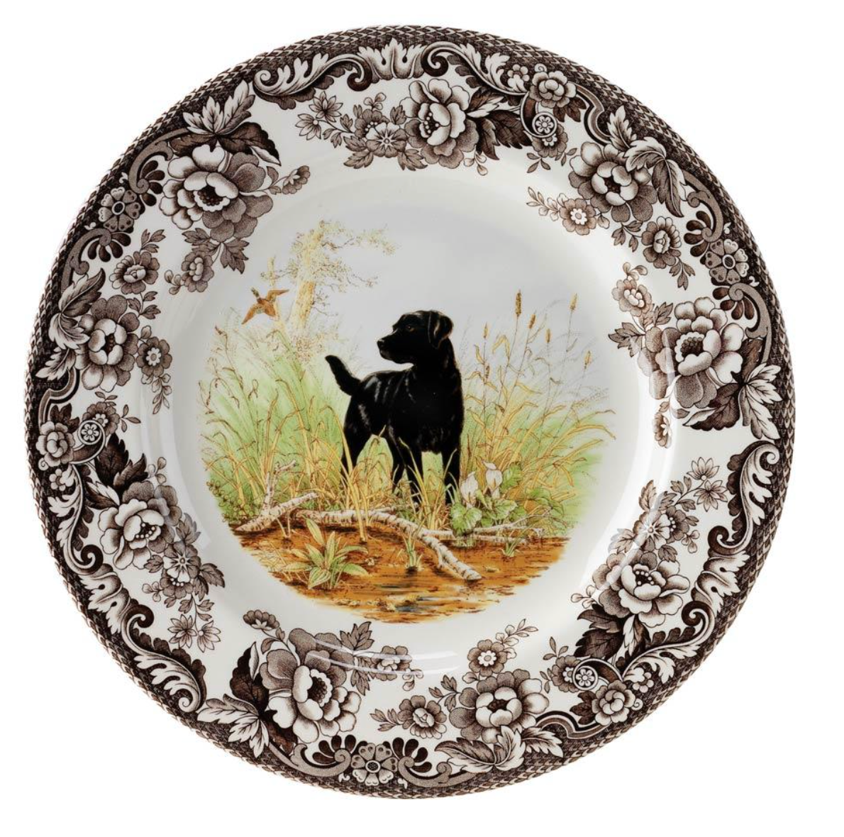Woodland Black Lab Dinner Plate