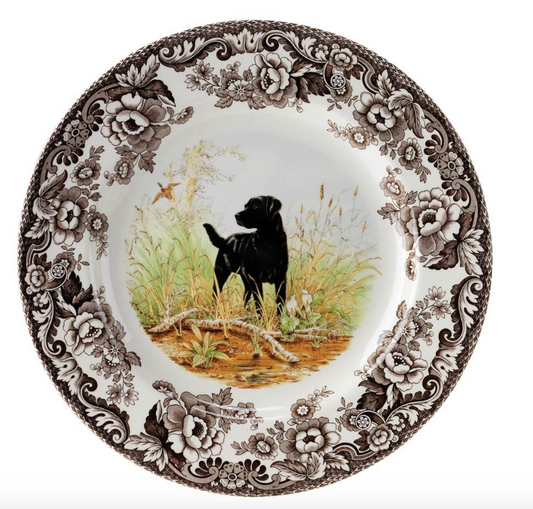 Woodland Black Lab Salad Plate