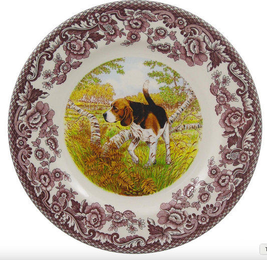Woodland Beagle Dinner Plate