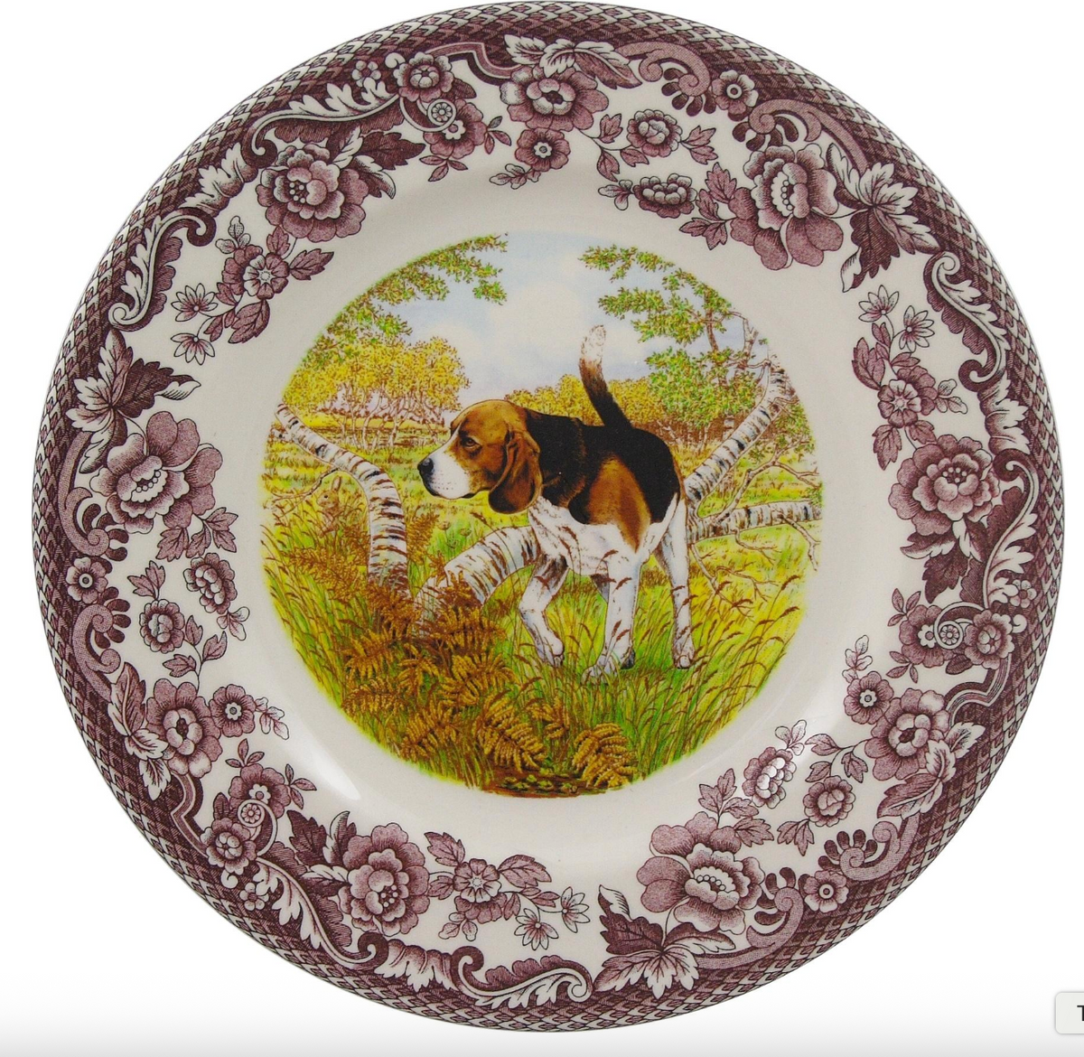 Woodland Beagle Salad Plate