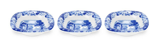 Blue Italian Dip Dishes s/3
