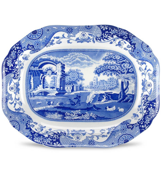 Blue Italian Oval Platter