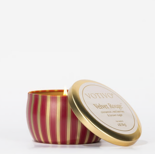 Velvet Rouge Holiday Tin Candle