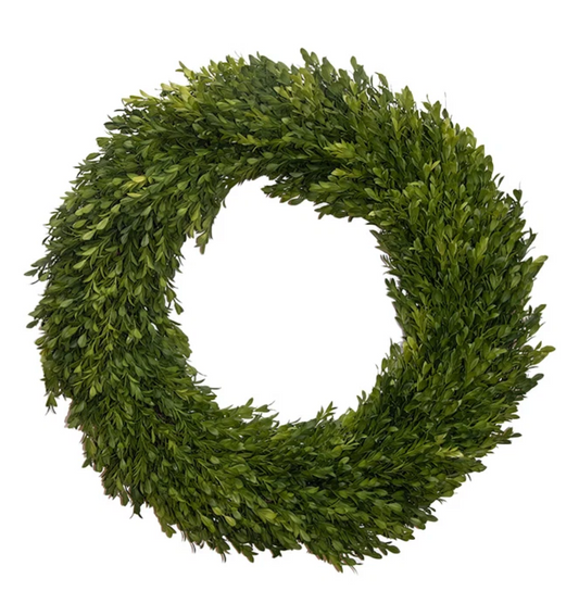 Round Boxwood Wreath 24"