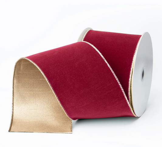 Red Suede Ribbon-4"
