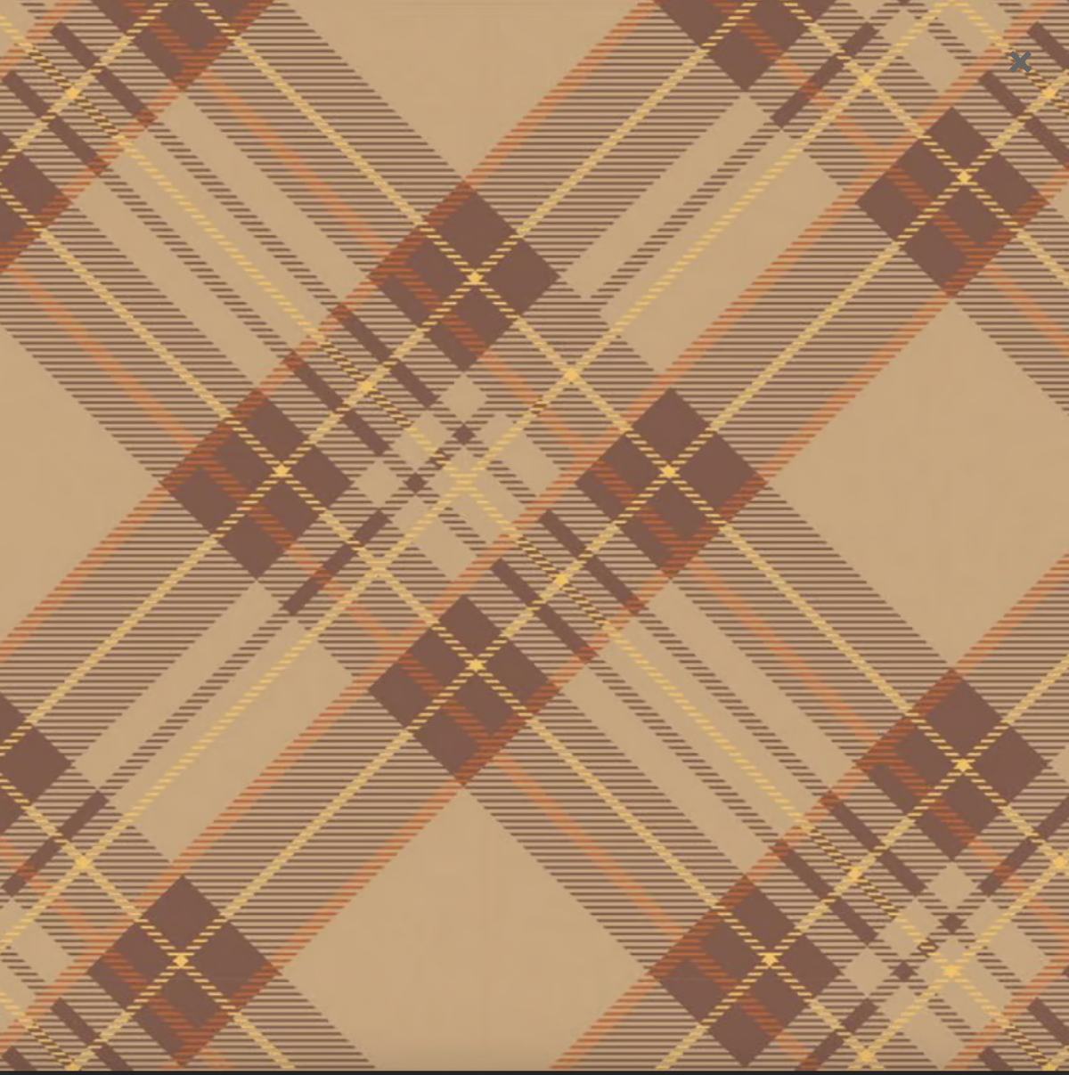 Autumn Plaid Cocktail Napkin