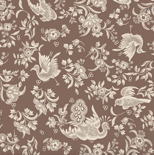 Brown Regal Peacock Cocktail Napkin