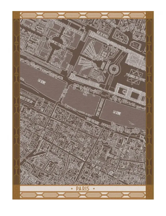 Brown D'Oiseau Paris Tea Towel