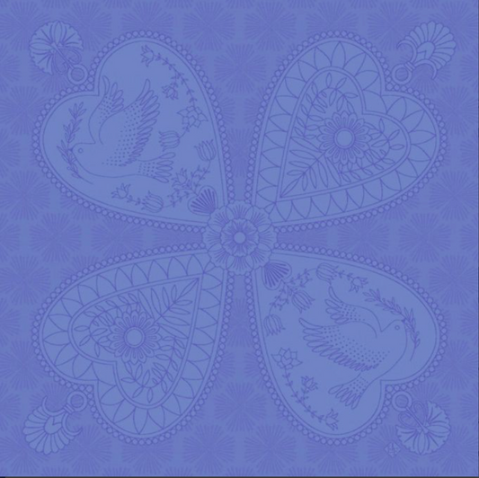 Peace & Love Blue Tea Towel