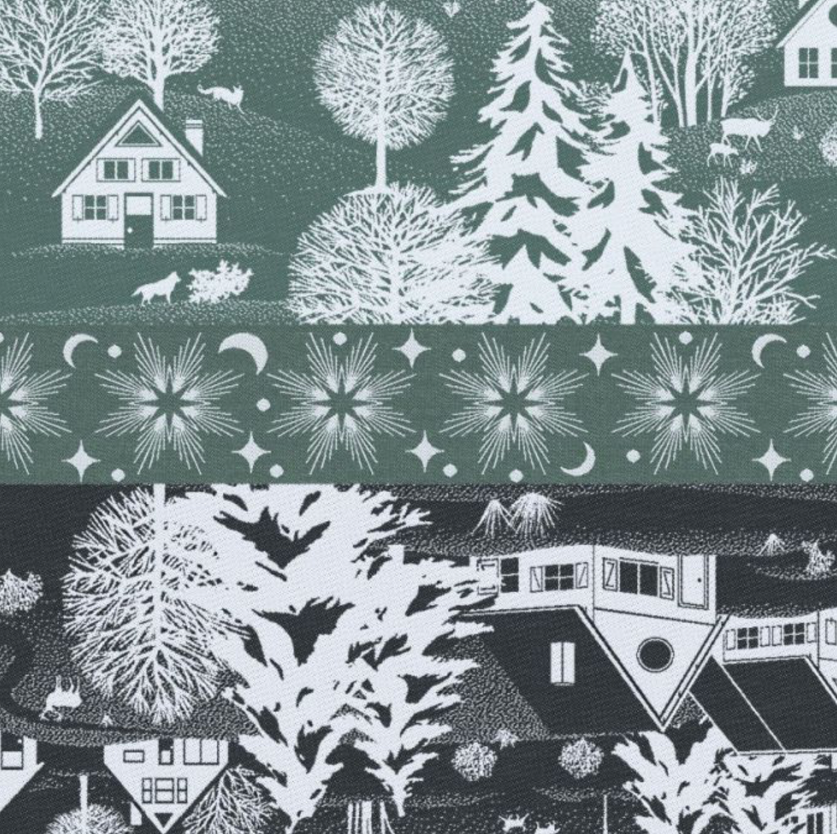 Le Etoiles Green Tea Towel