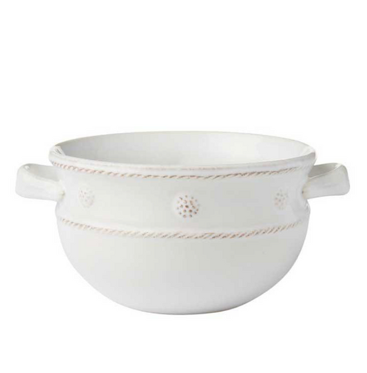 B&T White 2-Handle Chili Bowl