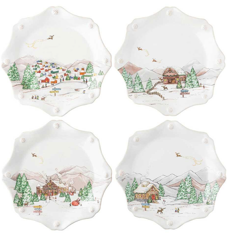 B&T NP Scalloped Dessert Plate Set