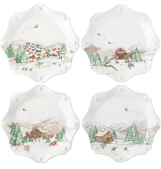 B&T NP Scalloped Dessert Plate Set