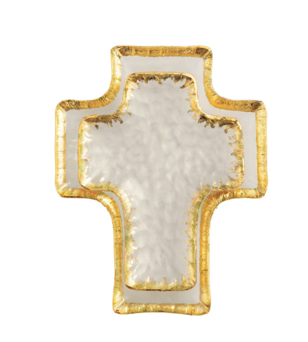 Gold Cross Tidbit Tray